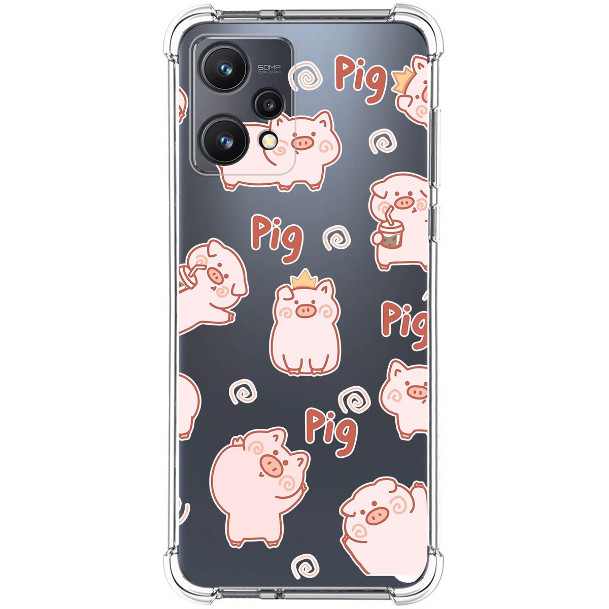 Funda Silicona Antigolpes para Realme 9 5G diseño Cerdos Dibujos