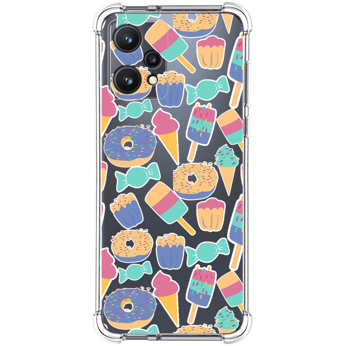 Funda Silicona Antigolpes para Realme 9 5G diseño Dulces 02 Dibujos