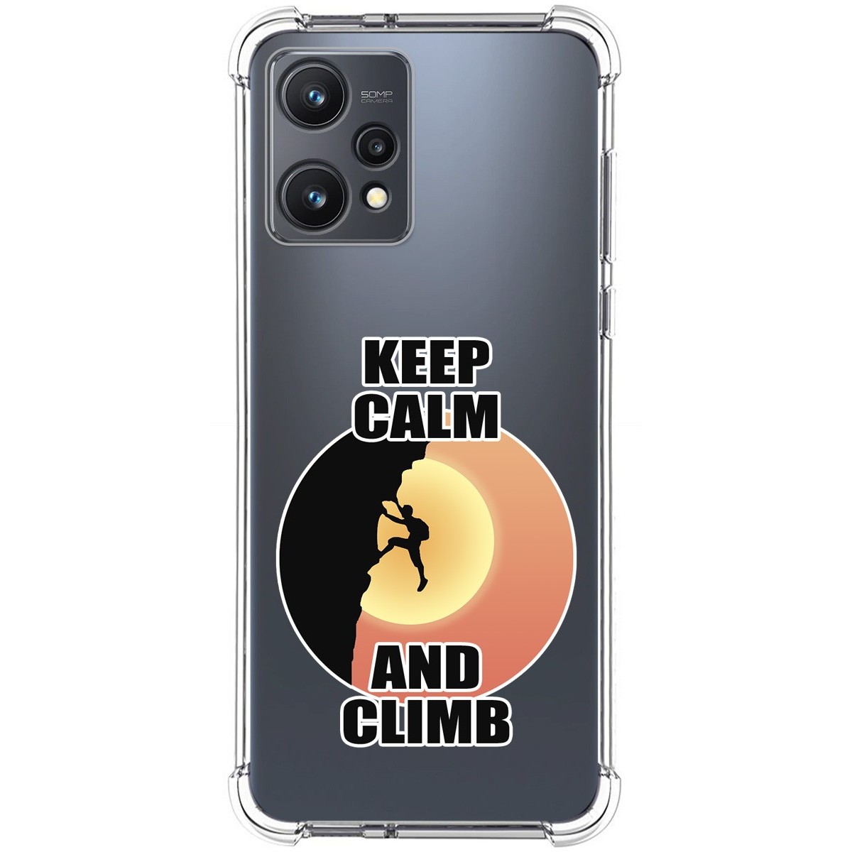 Funda Silicona Antigolpes para Realme 9 5G diseño Hombre Escalada Dibujos