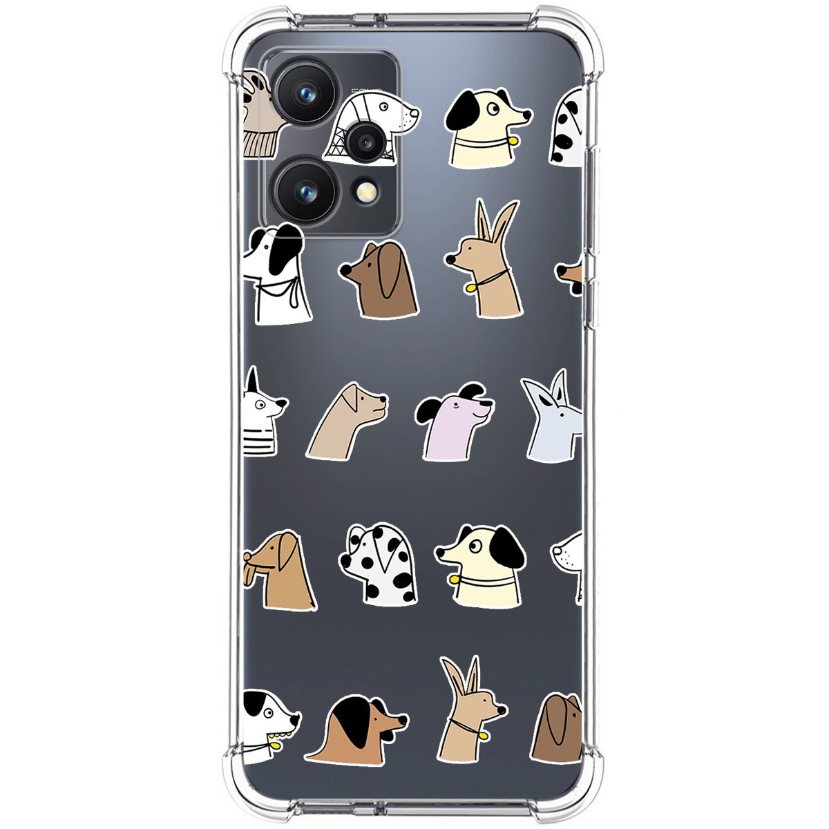 Funda Silicona Antigolpes para Realme 9 5G diseño Perros Dibujos