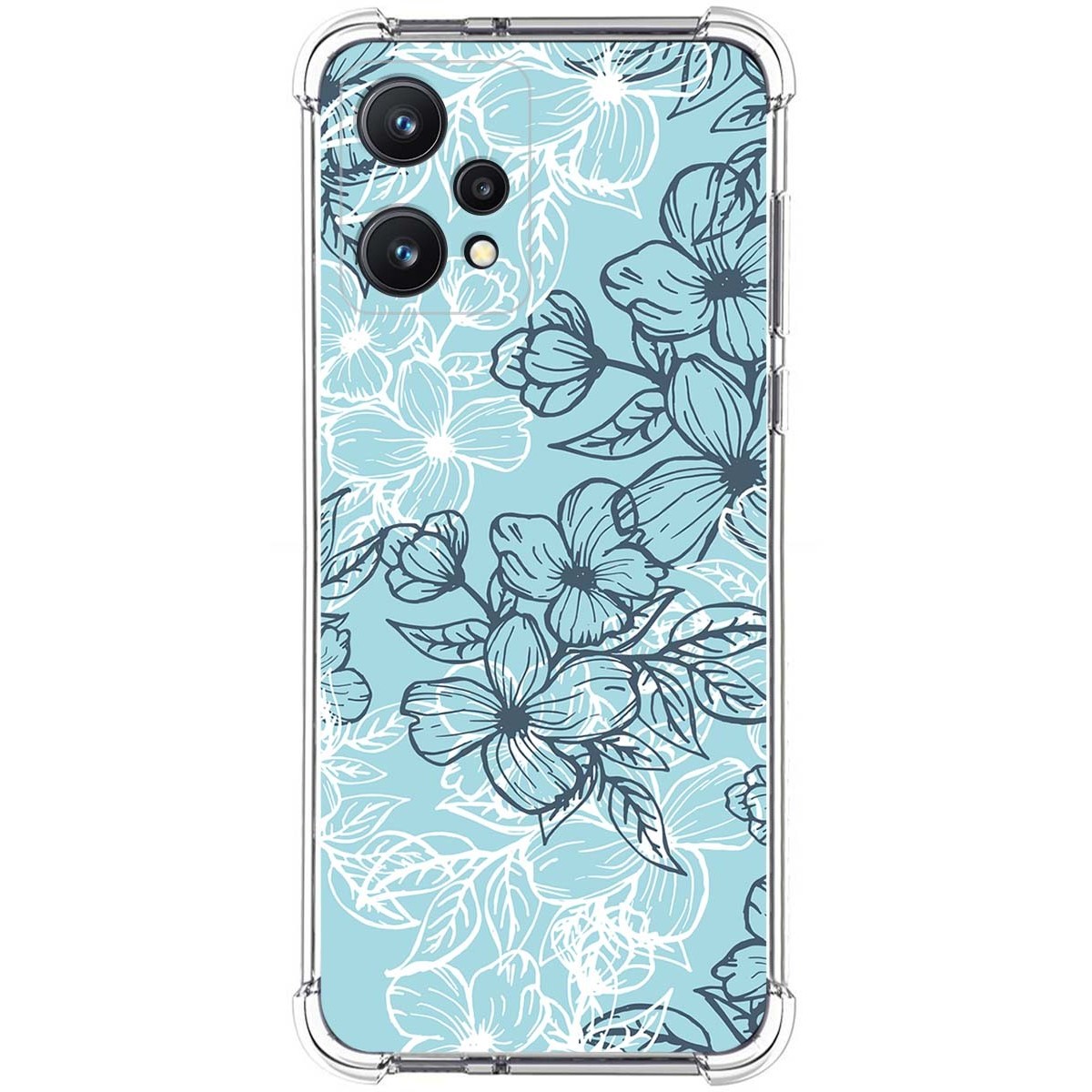 Funda Silicona Antigolpes para Realme 9 5G diseño Flores 03 Dibujos
