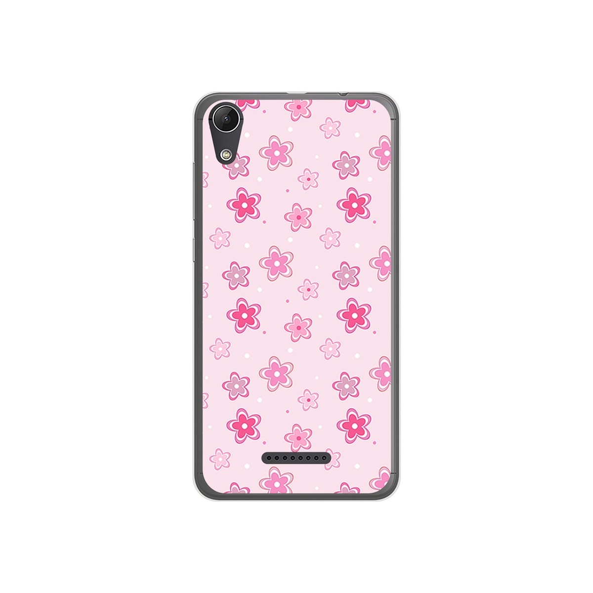 Funda Gel Tpu para Wiko Lenny4 Diseño Flores Dibujos
