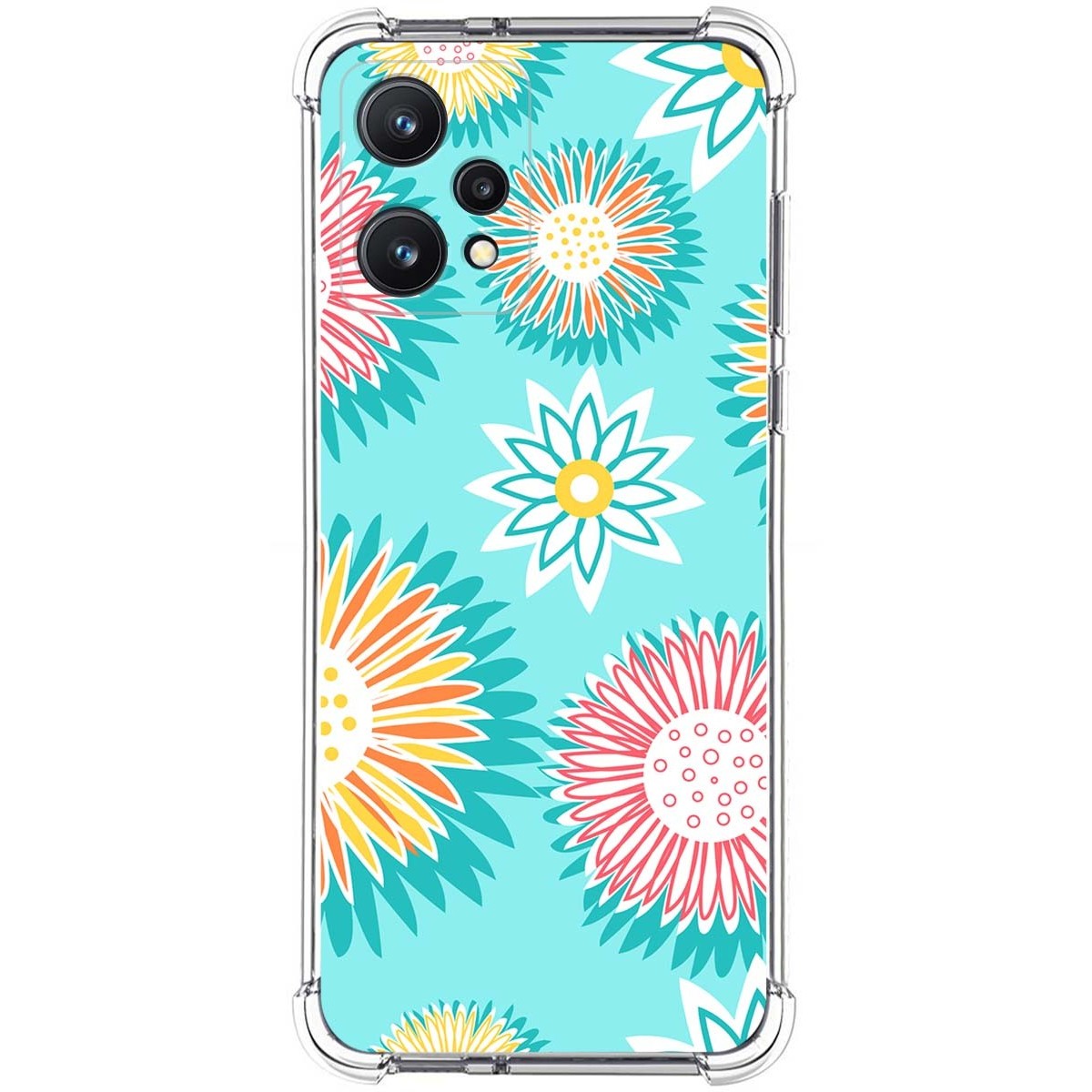 Funda Silicona Antigolpes para Realme 9 5G diseño Flores 05 Dibujos