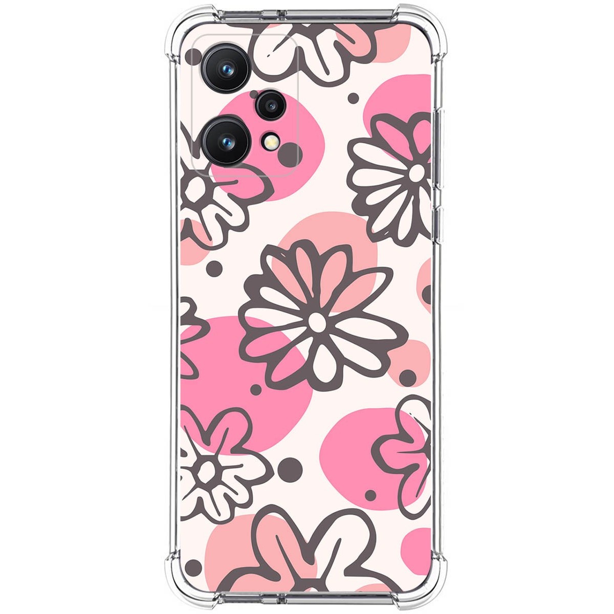 Funda Silicona Antigolpes para Realme 9 5G diseño Flores 09 Dibujos