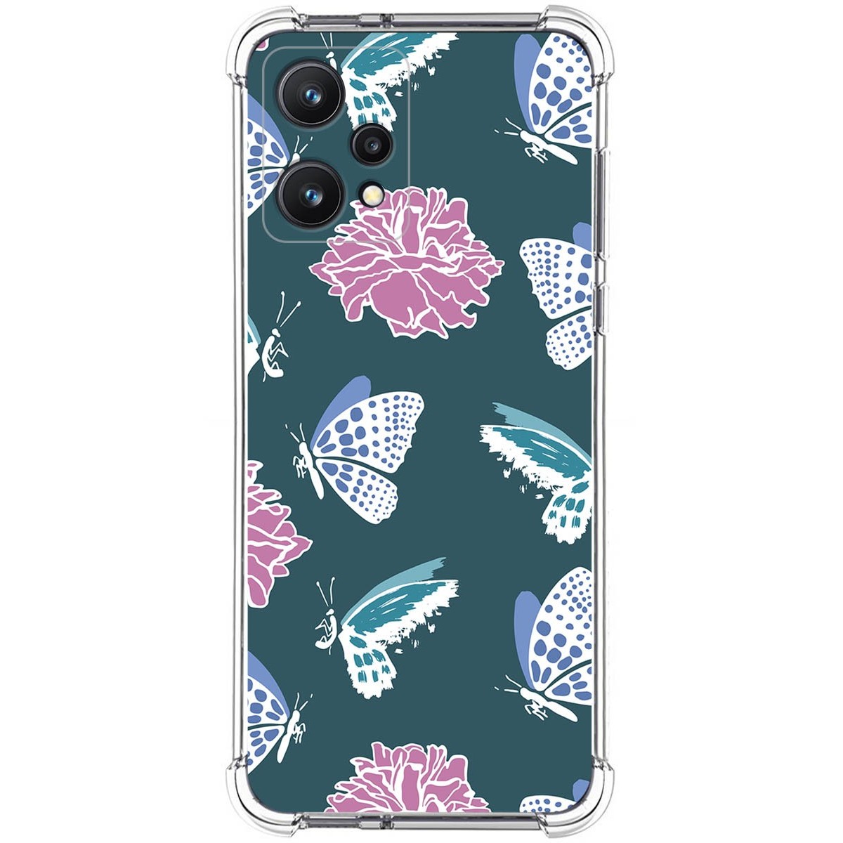 Funda Silicona Antigolpes para Realme 9 5G diseño Flores 10 Dibujos