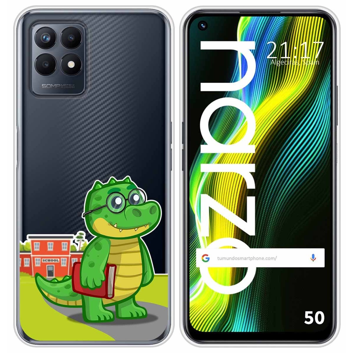 Funda Silicona Transparente para Realme Narzo 50 diseño Coco Dibujos