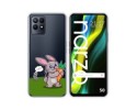 Funda Silicona Transparente para Realme Narzo 50 diseño Conejo Dibujos