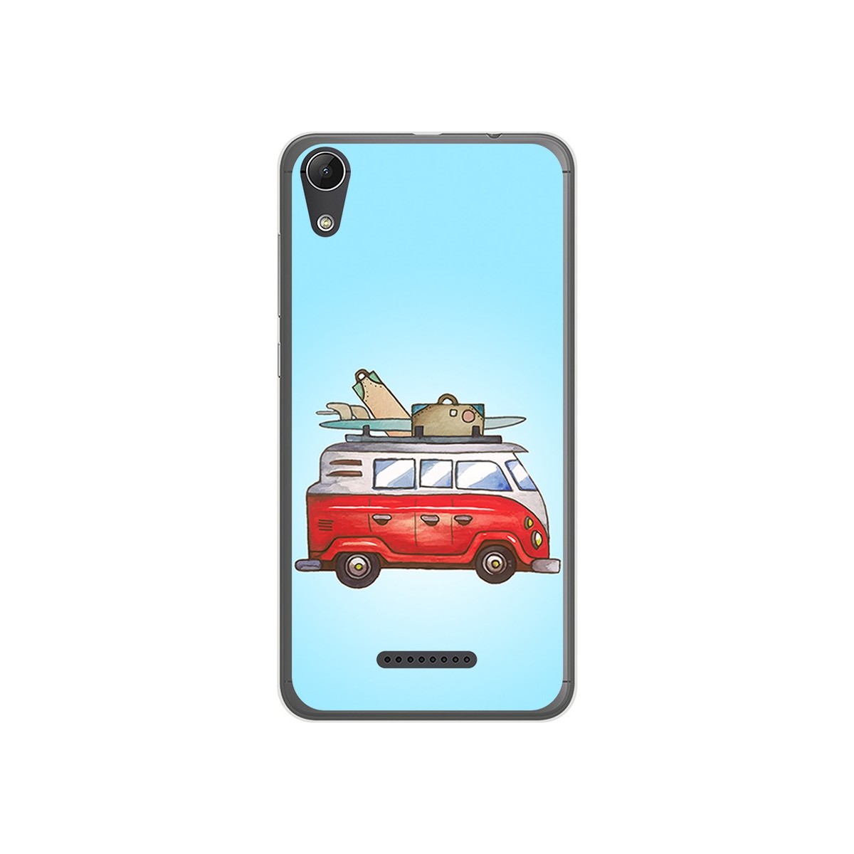 Funda Gel Tpu para Wiko Lenny4 Diseño Furgoneta Dibujos