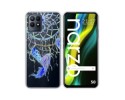 Funda Silicona Transparente para Realme Narzo 50 diseño Plumas Dibujos