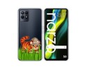 Funda Silicona Transparente para Realme Narzo 50 diseño Tigre Dibujos