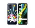 Funda Silicona Transparente para Realme Narzo 50 diseño Unicornio Dibujos