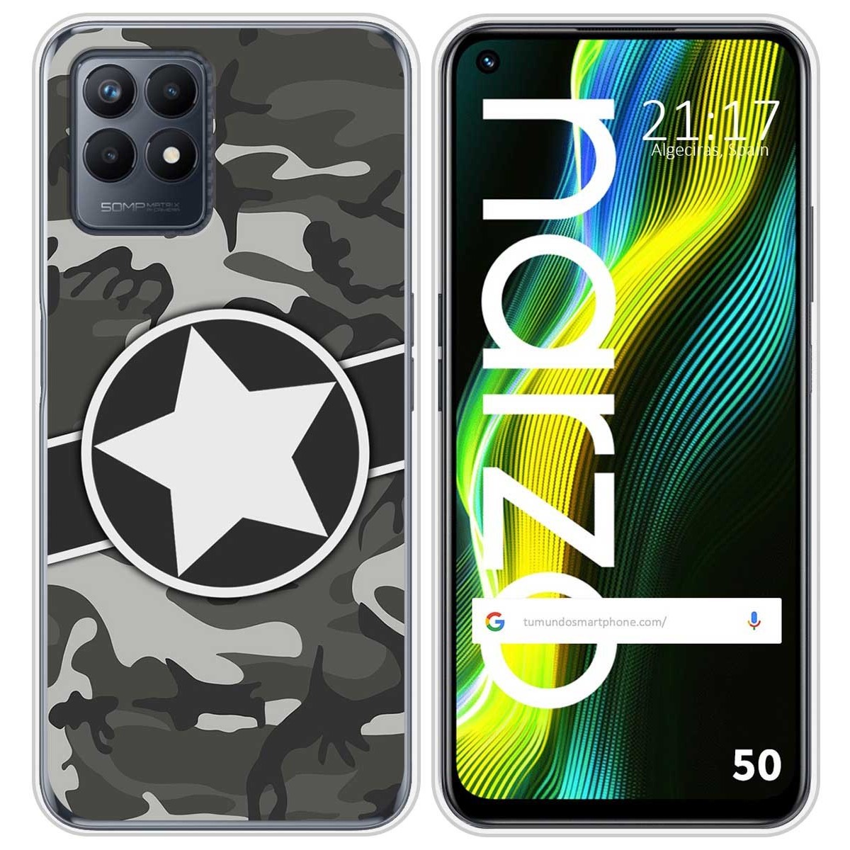 Funda Silicona para Realme Narzo 50 diseño Camuflaje 02 Dibujos