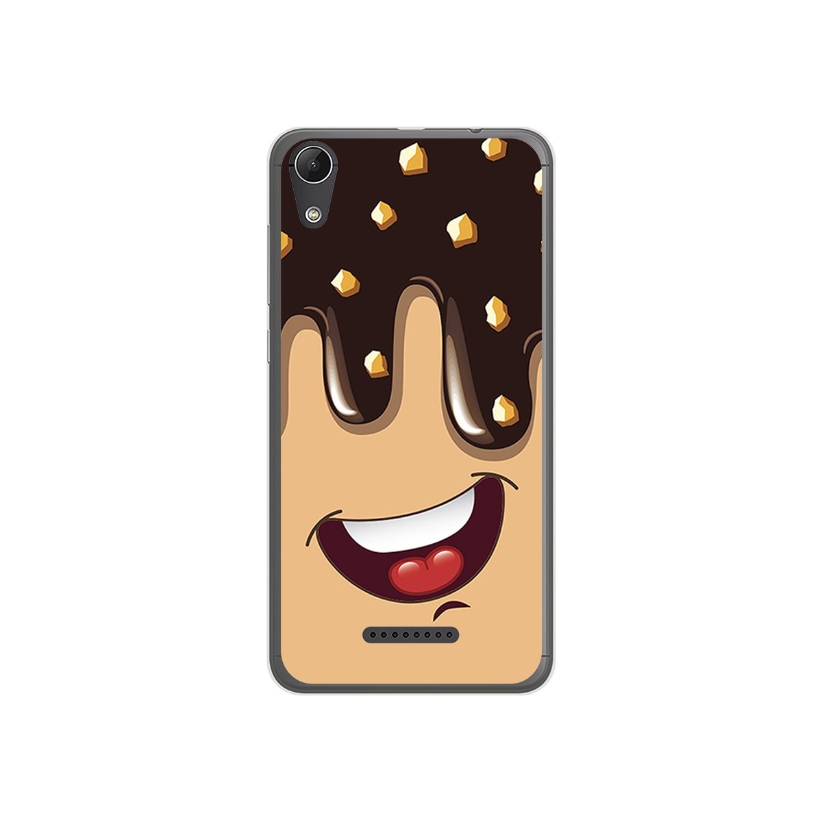 Funda Gel Tpu para Wiko Lenny4 Diseño Helado Chocolate Dibujos