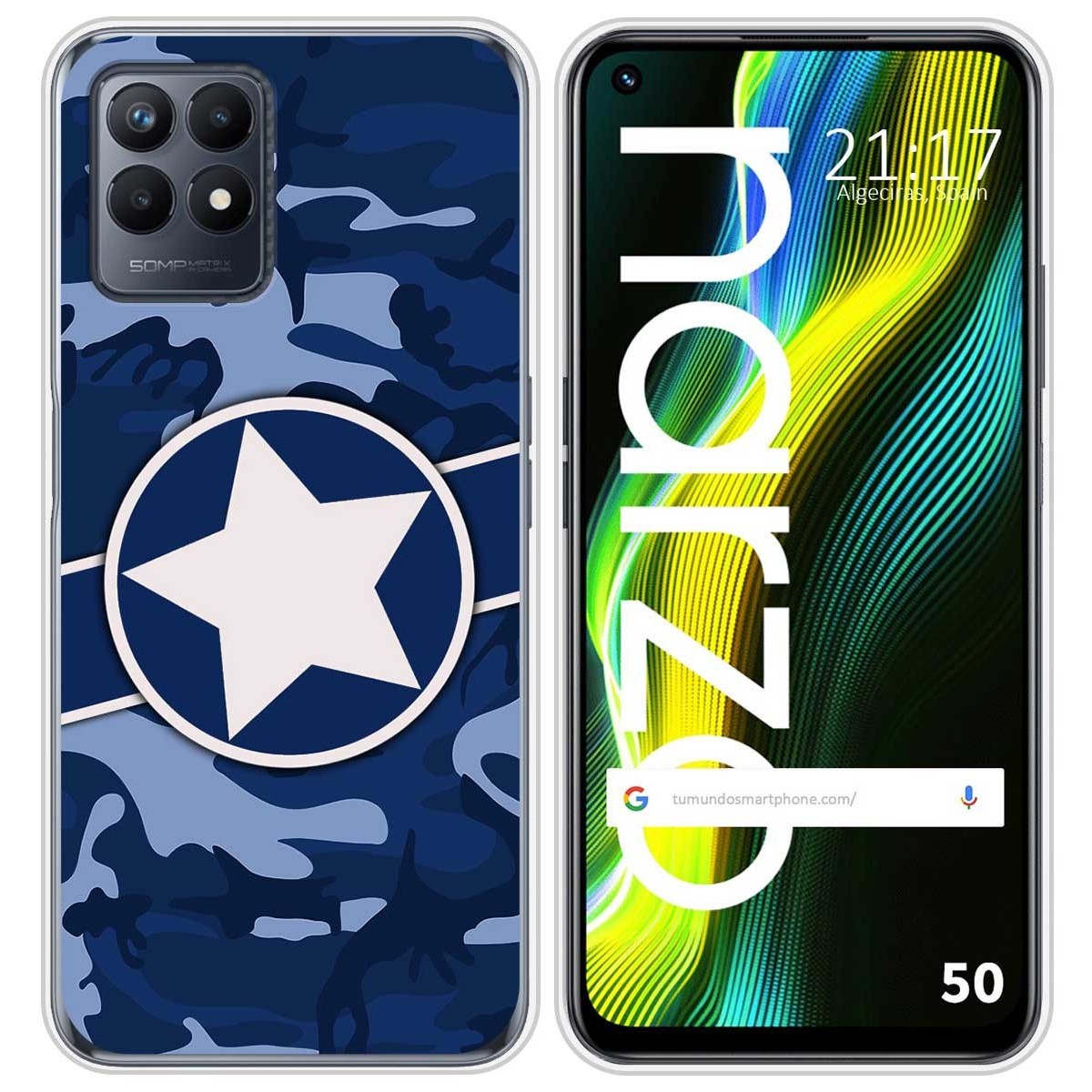 Funda Silicona para Realme Narzo 50 diseño Camuflaje 03 Dibujos