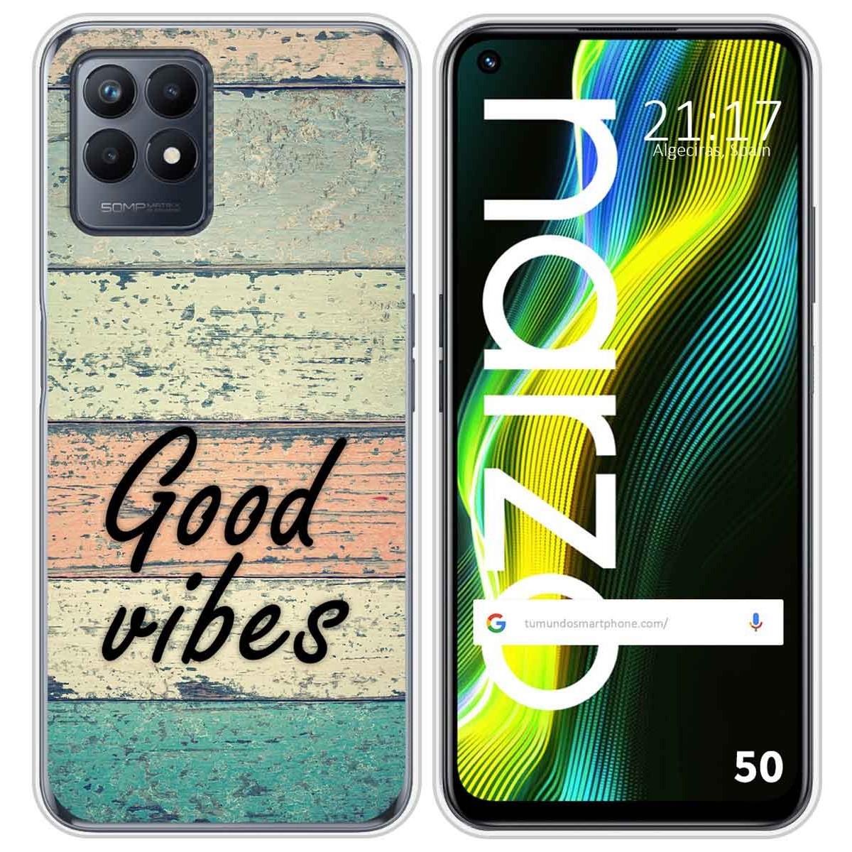 Funda Silicona para Realme Narzo 50 diseño Madera 01 Dibujos