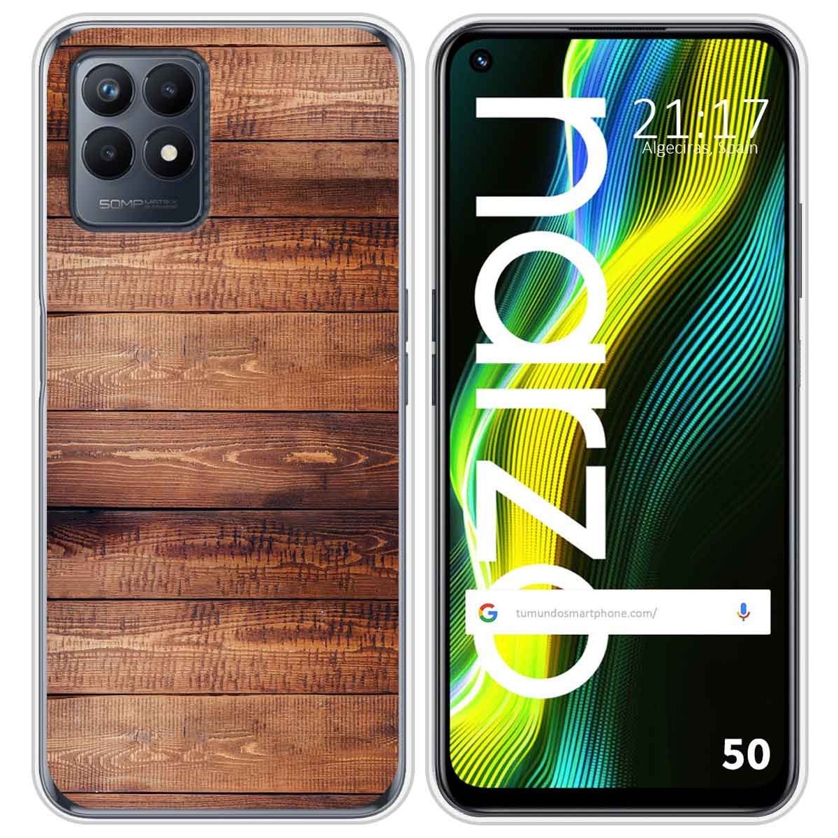 Funda Silicona para Realme Narzo 50 diseño Madera 02 Dibujos