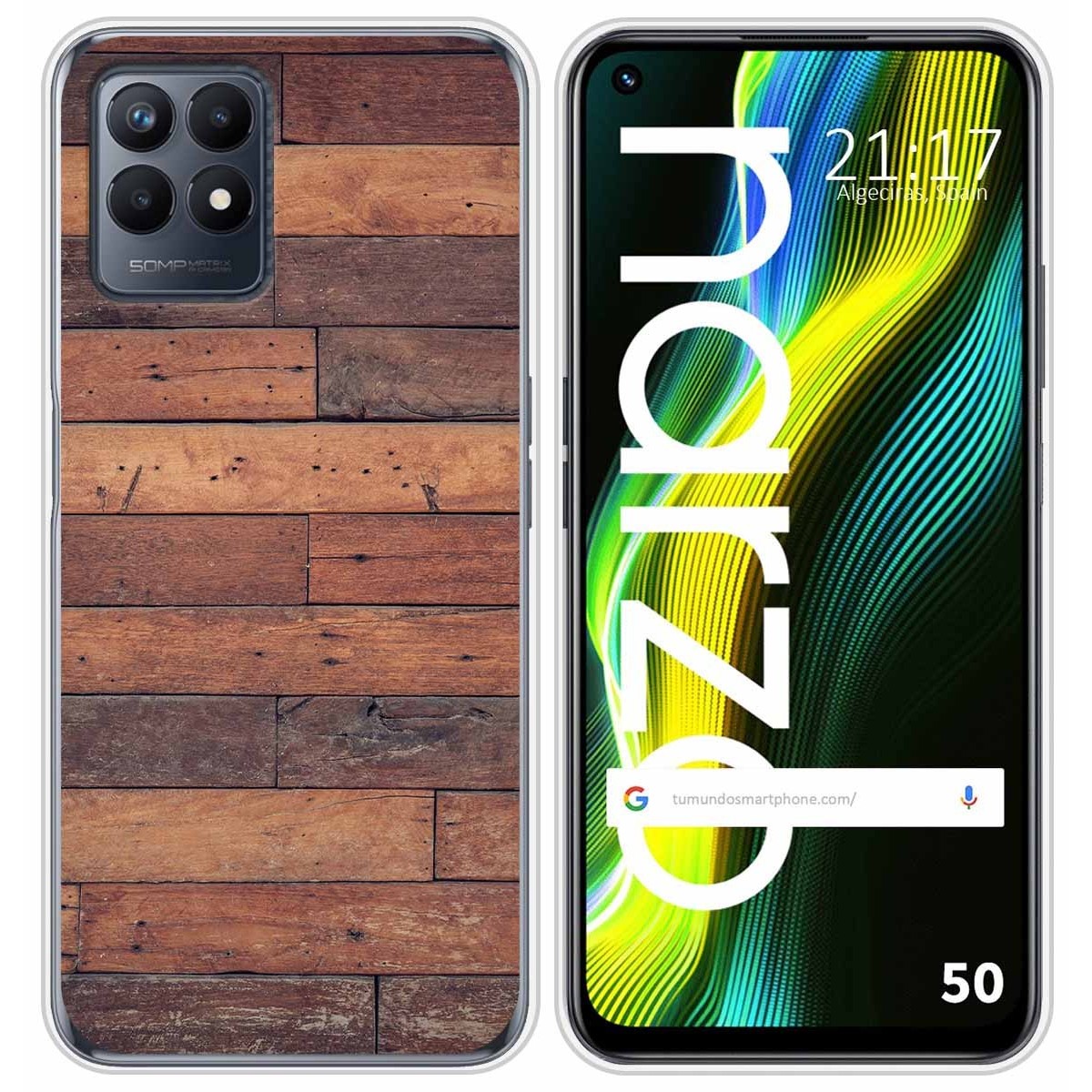Funda Silicona para Realme Narzo 50 diseño Madera 03 Dibujos