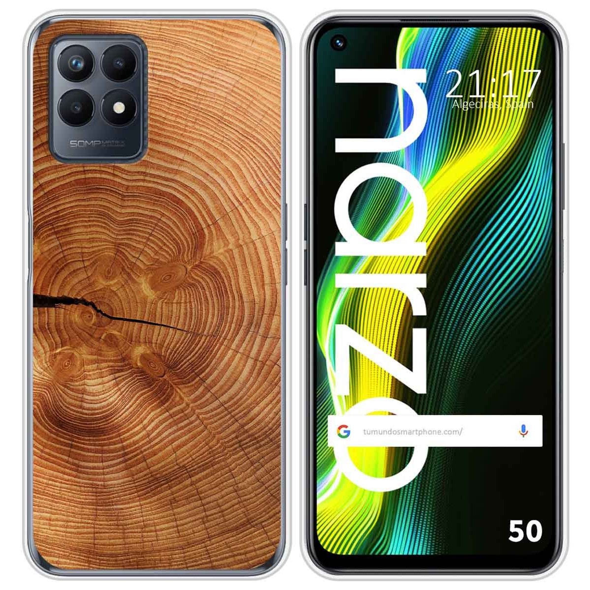 Funda Silicona para Realme Narzo 50 diseño Madera 04 Dibujos