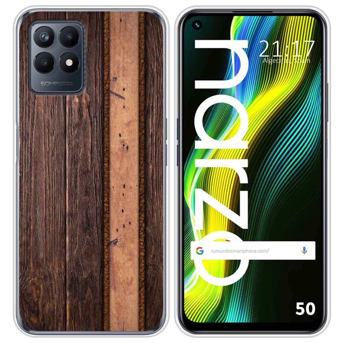 Funda Silicona para Realme Narzo 50 diseño Madera 05 Dibujos