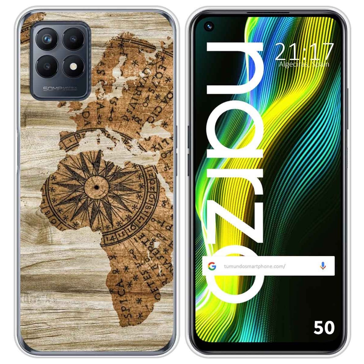 Funda Silicona para Realme Narzo 50 diseño Madera 07 Dibujos