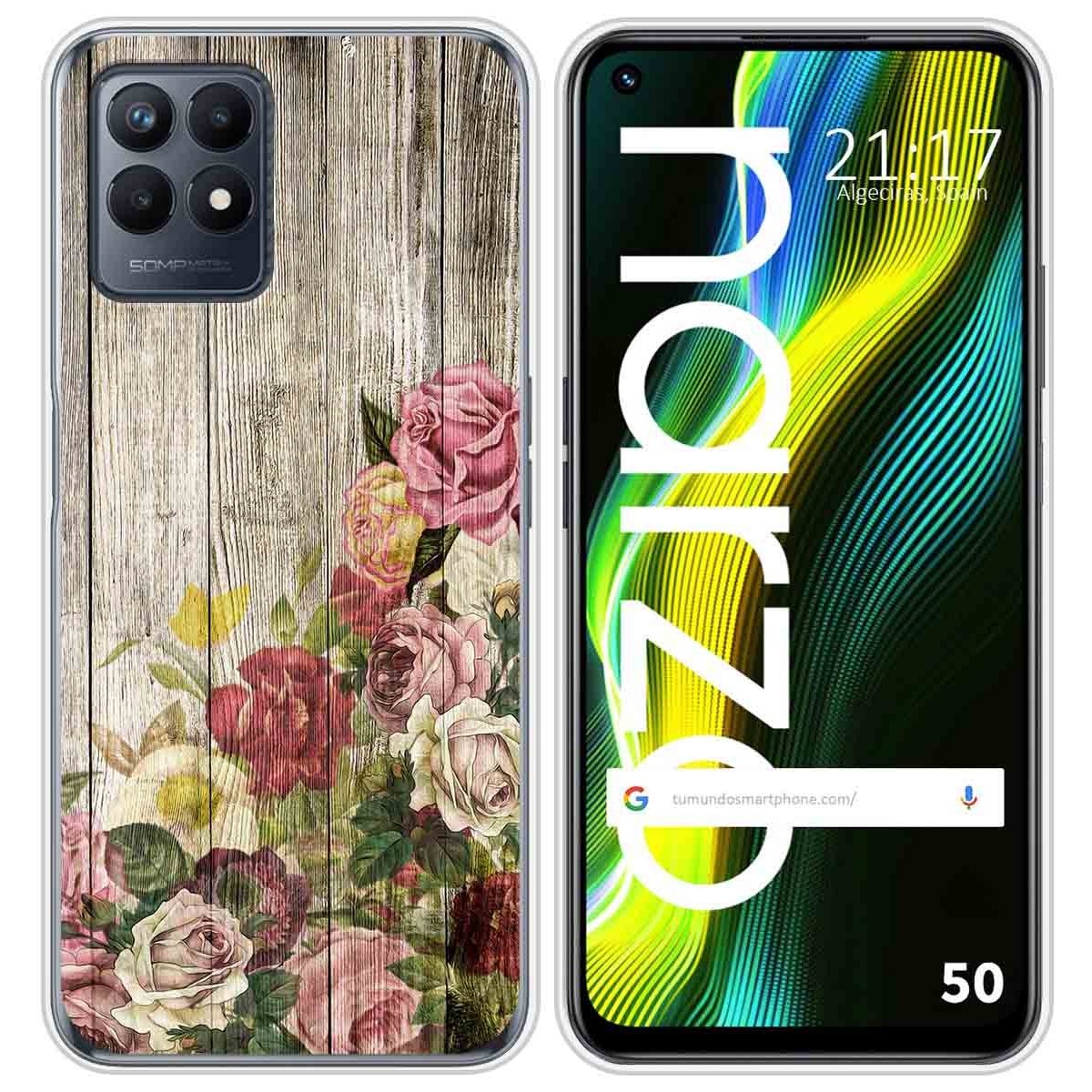 Funda Silicona para Realme Narzo 50 diseño Madera 08 Dibujos