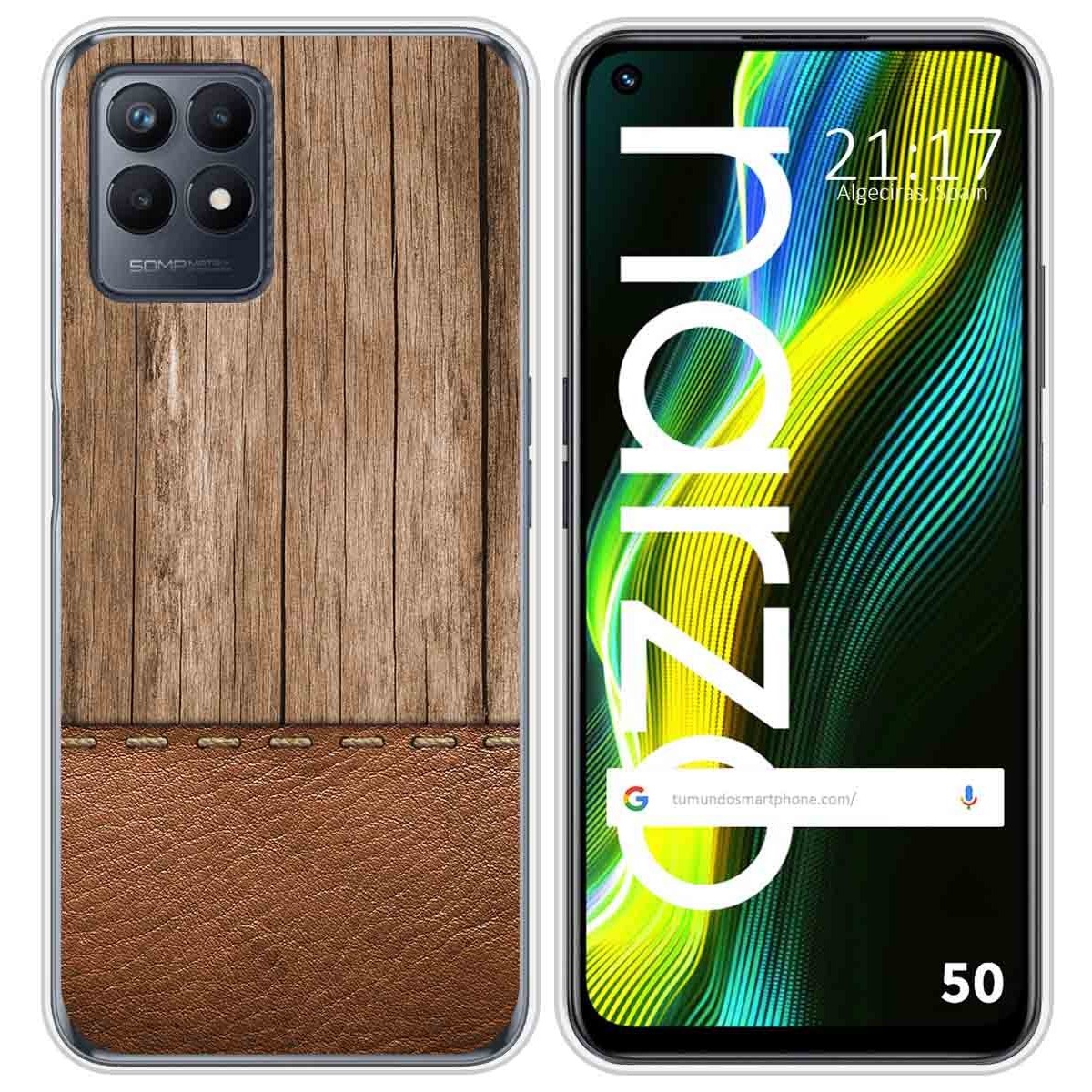 Funda Silicona para Realme Narzo 50 diseño Madera 09 Dibujos