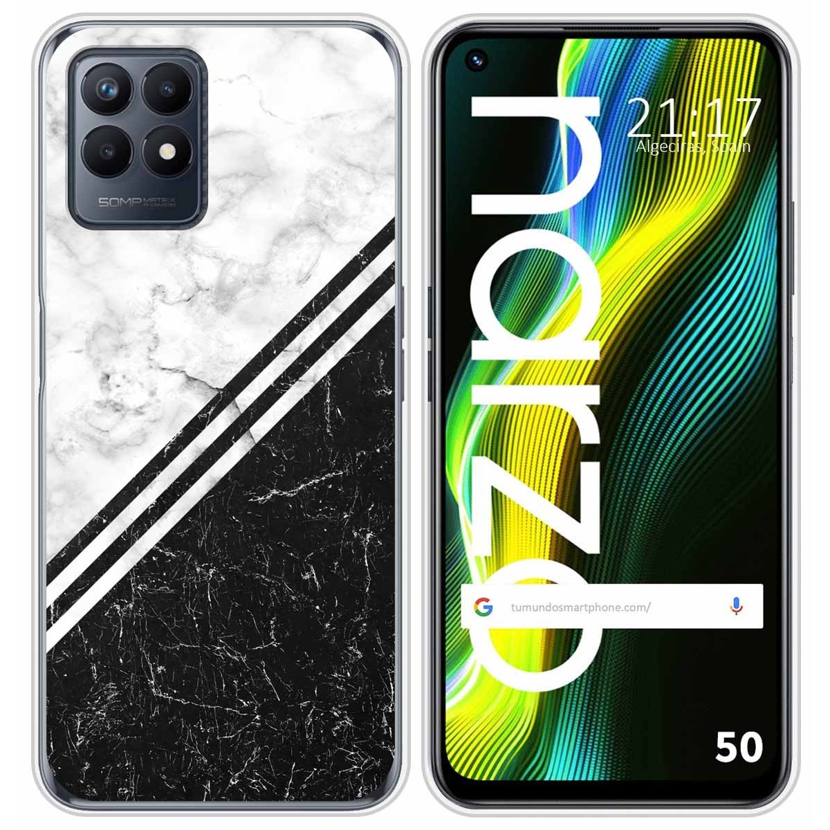 Funda Silicona para Realme Narzo 50 diseño Mármol 01 Dibujos