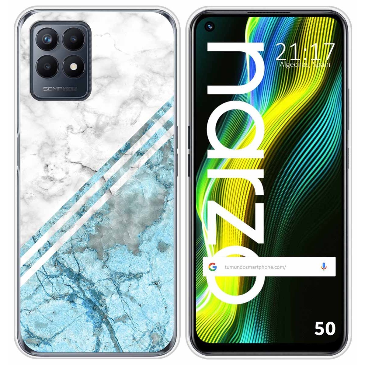 Funda Silicona para Realme Narzo 50 diseño Mármol 02 Dibujos