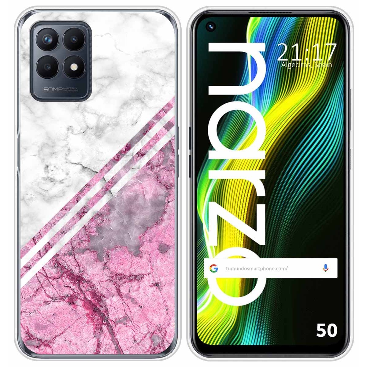 Funda Silicona para Realme Narzo 50 diseño Mármol 03 Dibujos