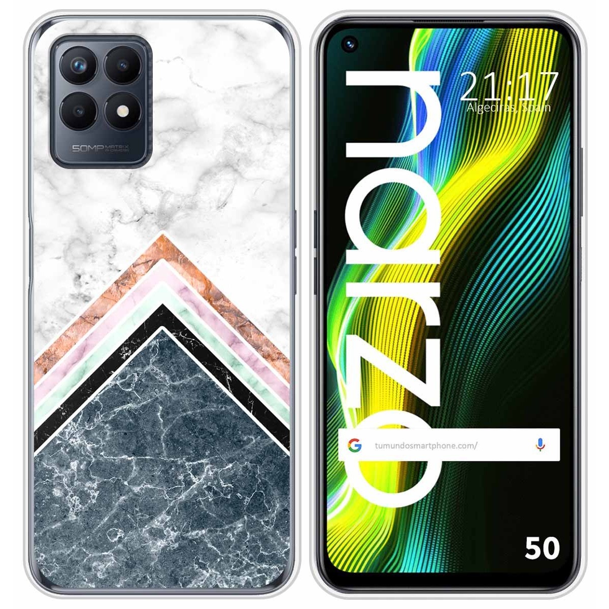 Funda Silicona para Realme Narzo 50 diseño Mármol 05 Dibujos