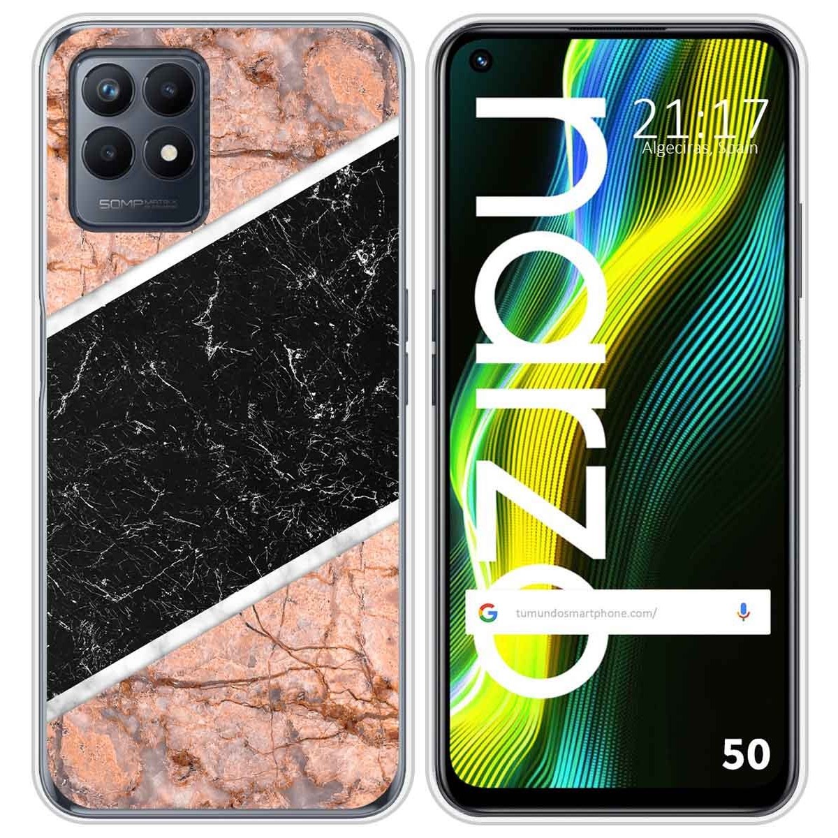 Funda Silicona para Realme Narzo 50 diseño Mármol 07 Dibujos