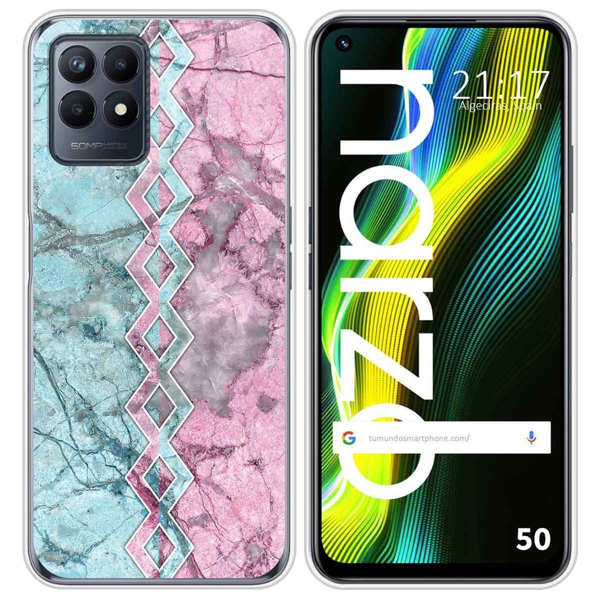 Funda Silicona para Realme Narzo 50 diseño Mármol 08 Dibujos