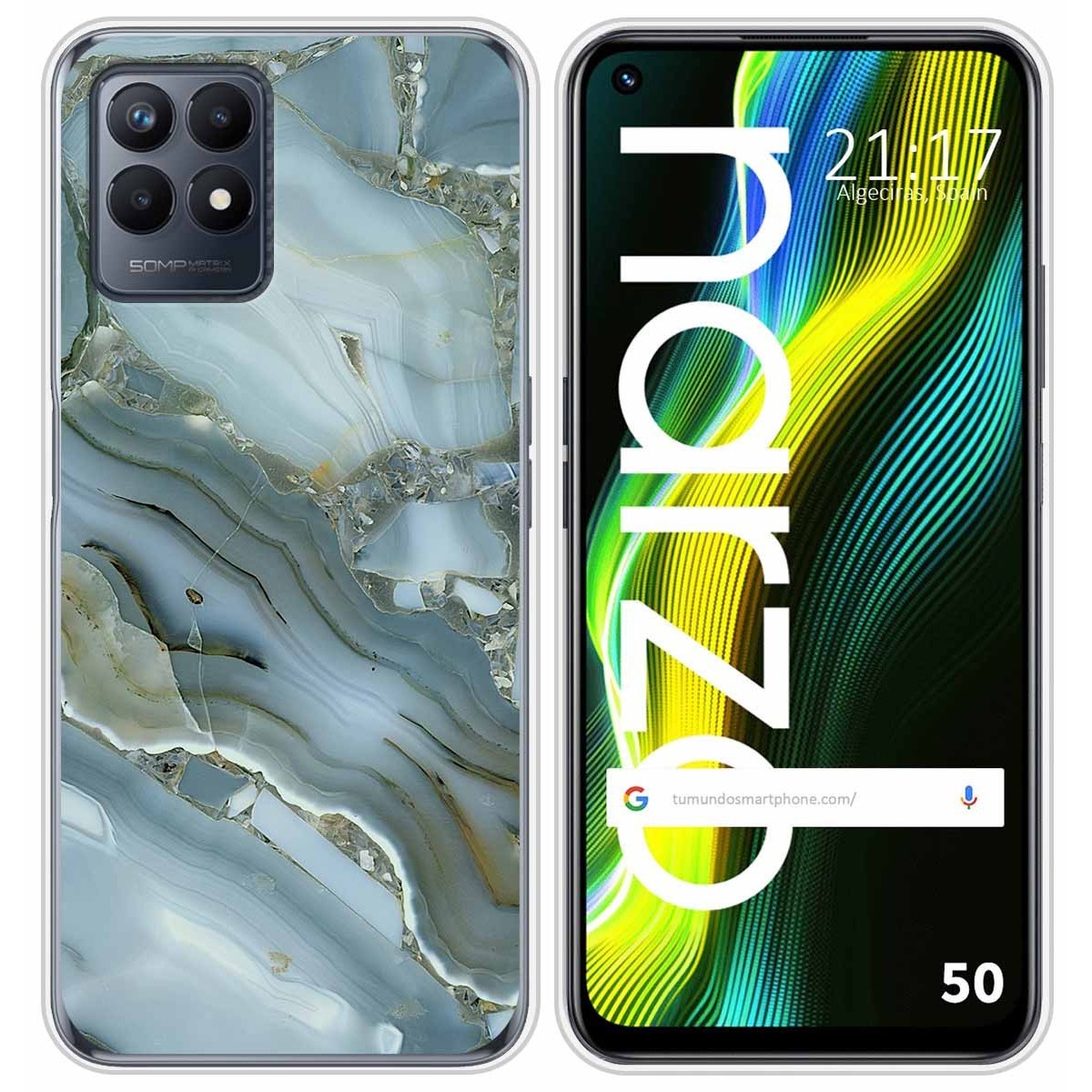 Funda Silicona para Realme Narzo 50 diseño Mármol 09 Dibujos