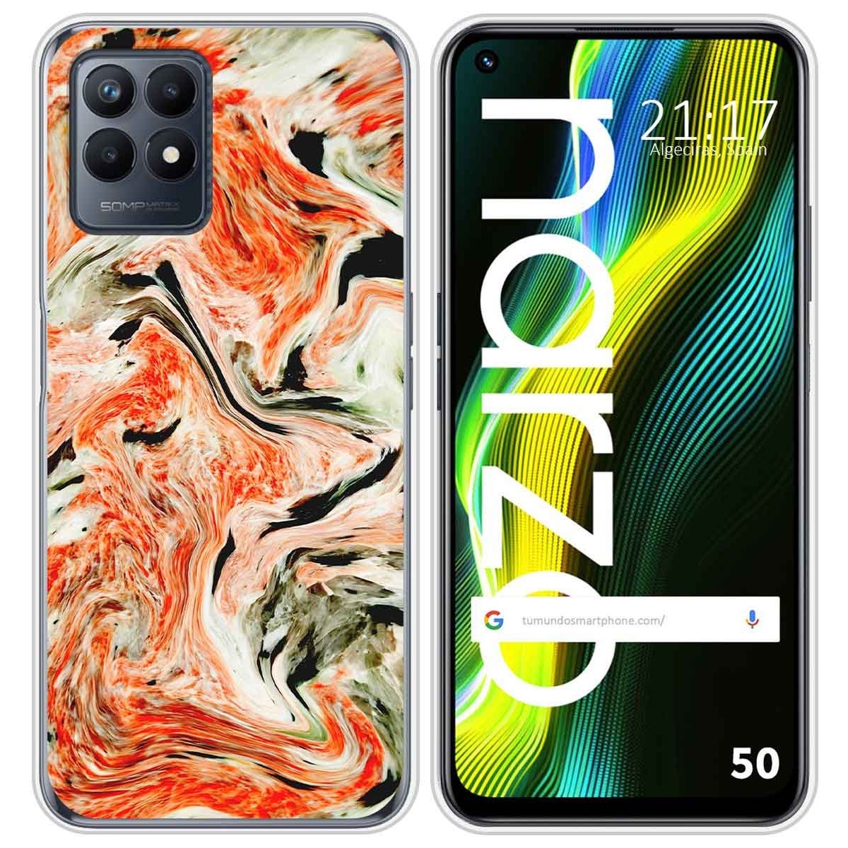 Funda Silicona para Realme Narzo 50 diseño Mármol 12 Dibujos