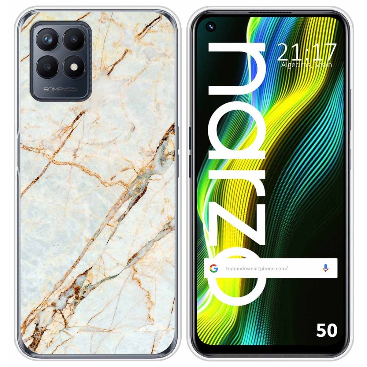 Funda Silicona para Realme Narzo 50 diseño Mármol 13 Dibujos
