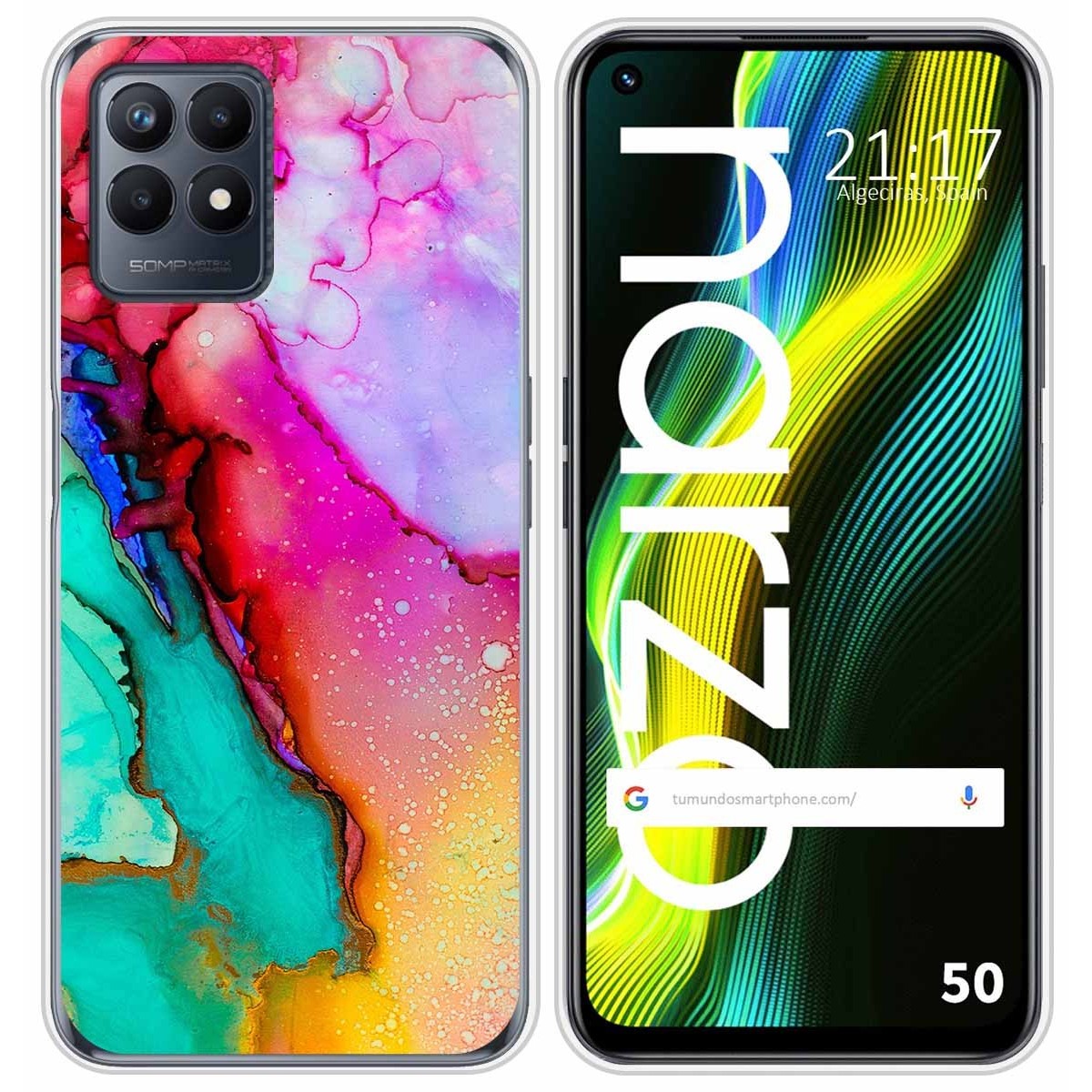 Funda Silicona para Realme Narzo 50 diseño Mármol 15 Dibujos