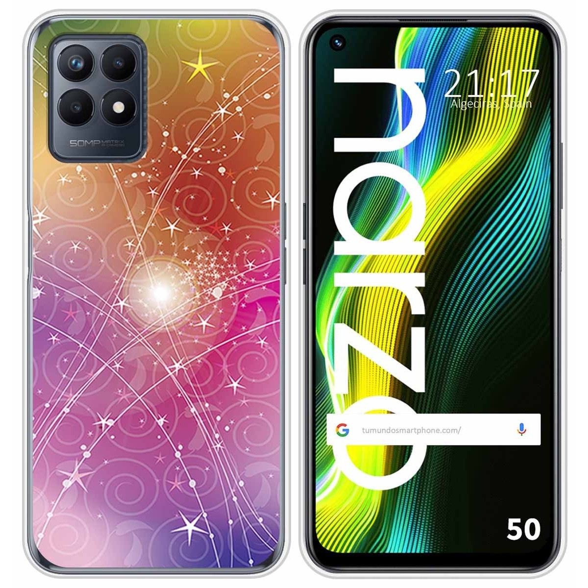 Funda Silicona para Realme Narzo 50 diseño Abstracto Dibujos