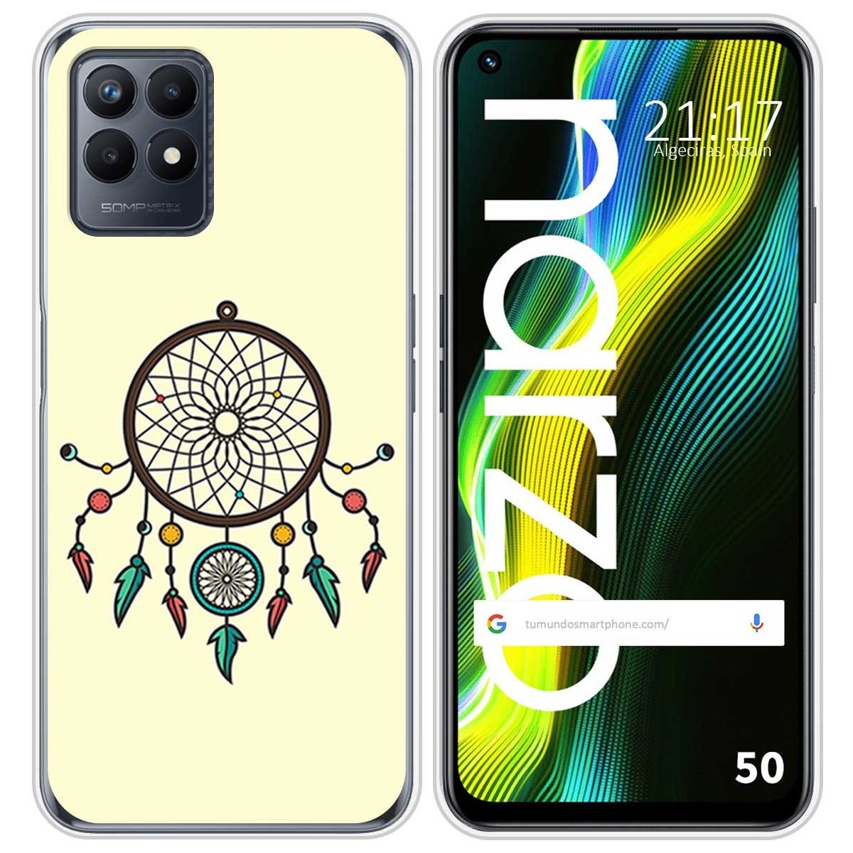 Funda Silicona para Realme Narzo 50 diseño Atrapasueños Dibujos