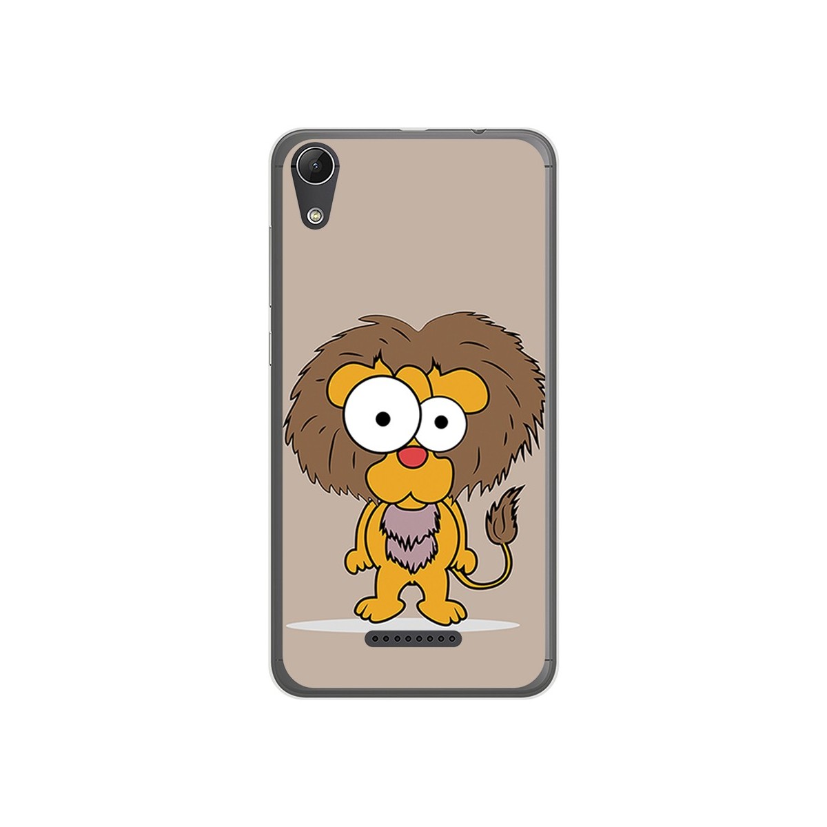 Funda Gel Tpu para Wiko Lenny4 Diseño Leon Dibujos