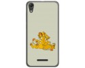 Funda Gel Tpu para Wiko Lenny4 Diseño Leones Dibujos