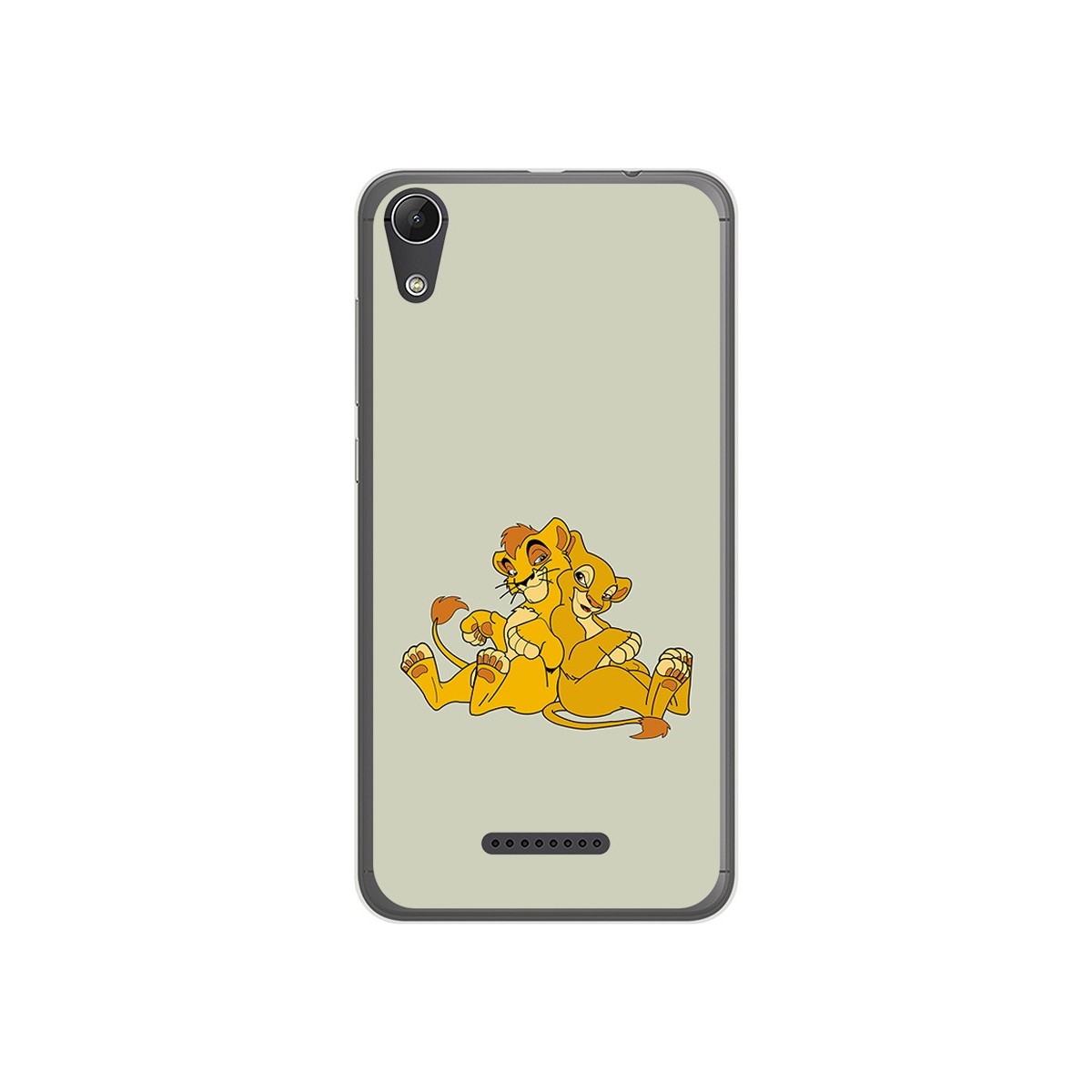 Funda Gel Tpu para Wiko Lenny4 Diseño Leones Dibujos