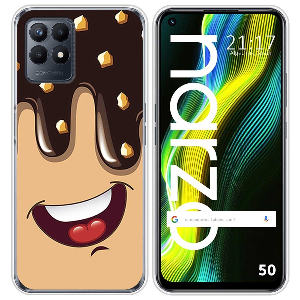 Funda Silicona para Realme Narzo 50 diseño Helado Chocolate Dibujos