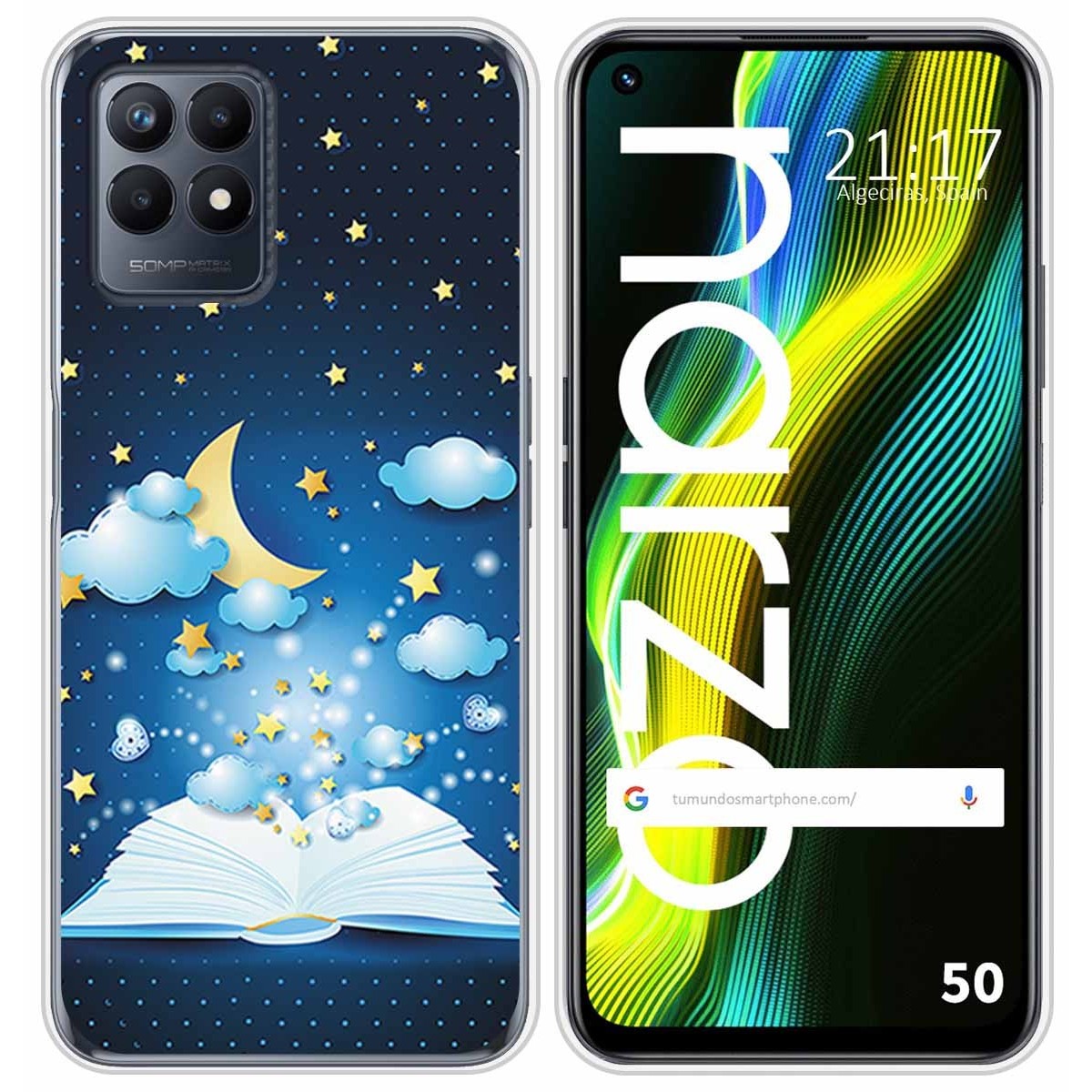 Funda Silicona para Realme Narzo 50 diseño Libro Cuentos Dibujos