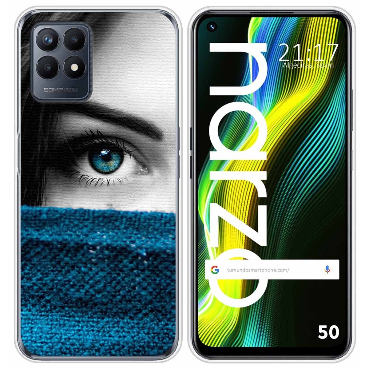 Funda Silicona para Realme Narzo 50 diseño Ojo Dibujos