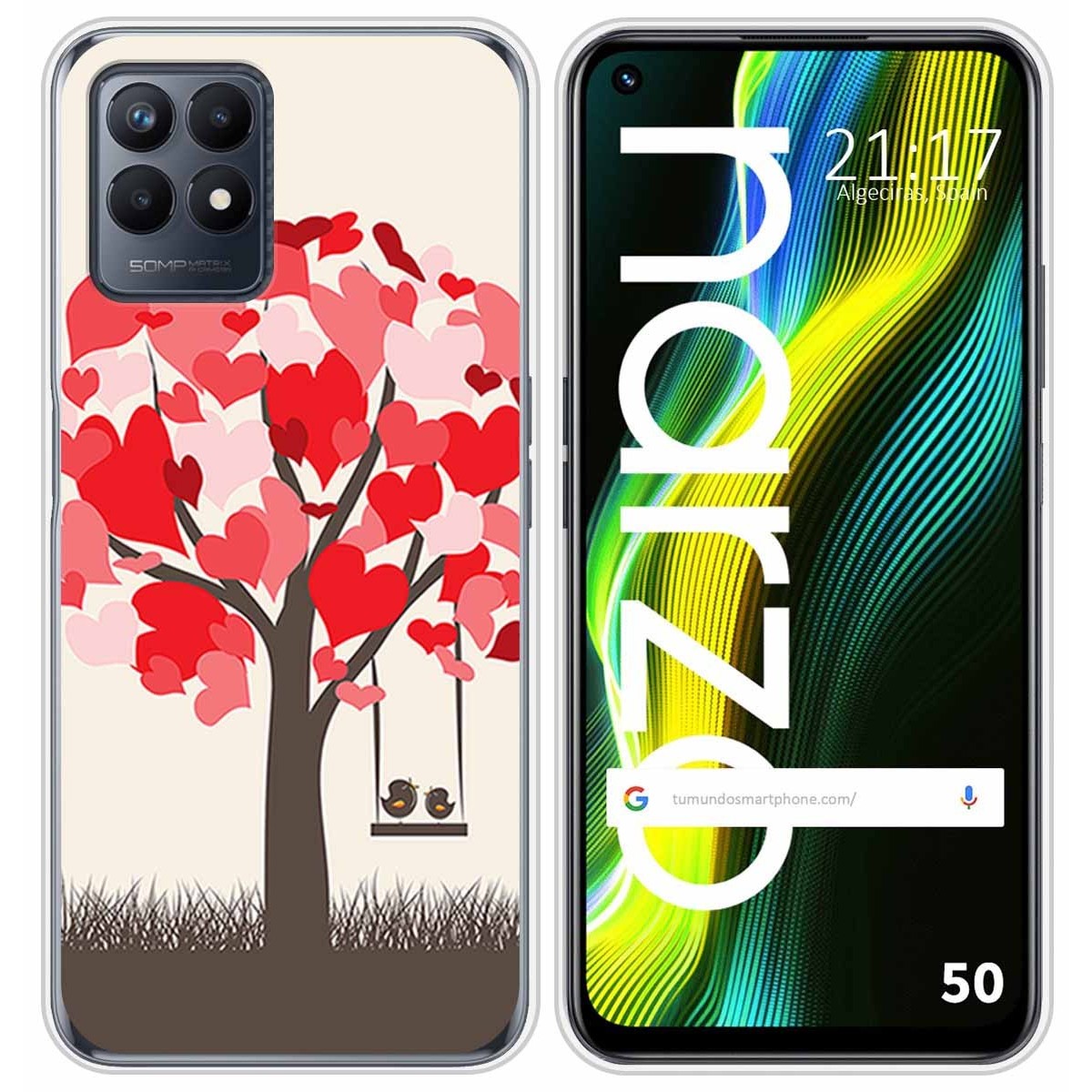 Funda Silicona para Realme Narzo 50 diseño Pajaritos Dibujos