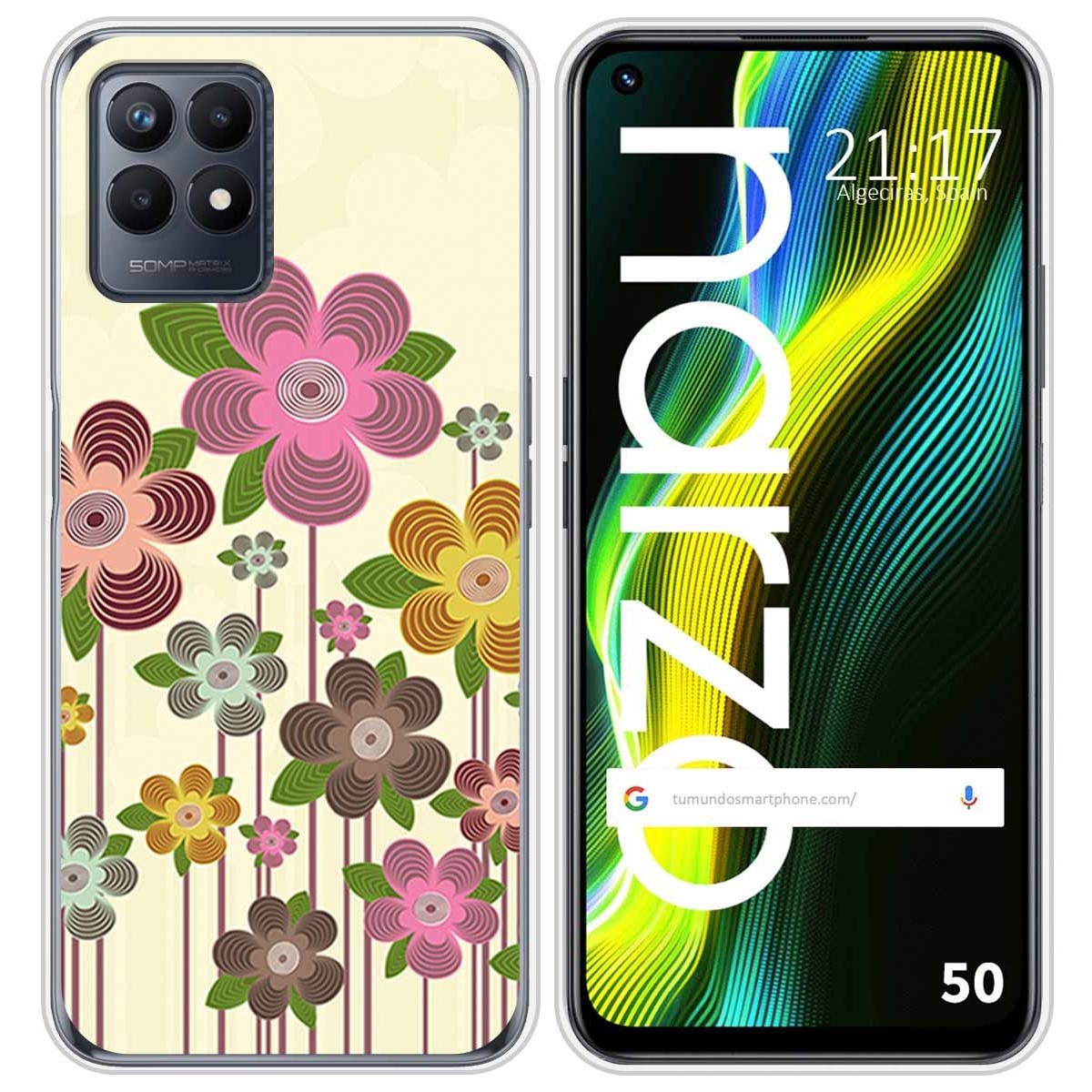 Funda Silicona para Realme Narzo 50 diseño Primavera En Flor Dibujos