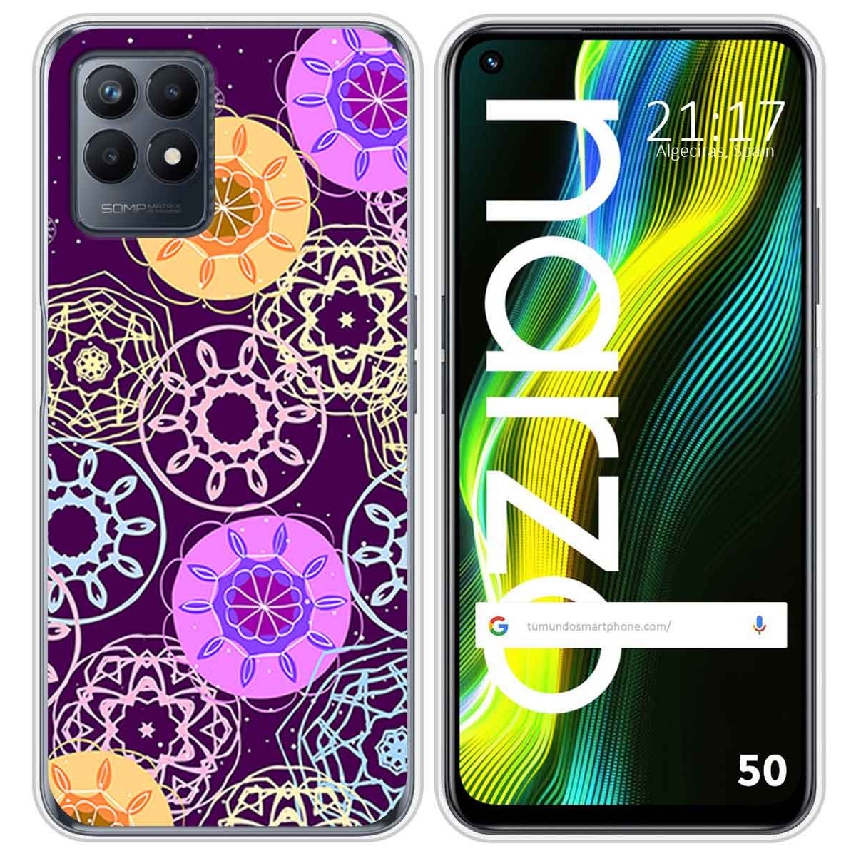 Funda Silicona para Realme Narzo 50 diseño Radial Dibujos