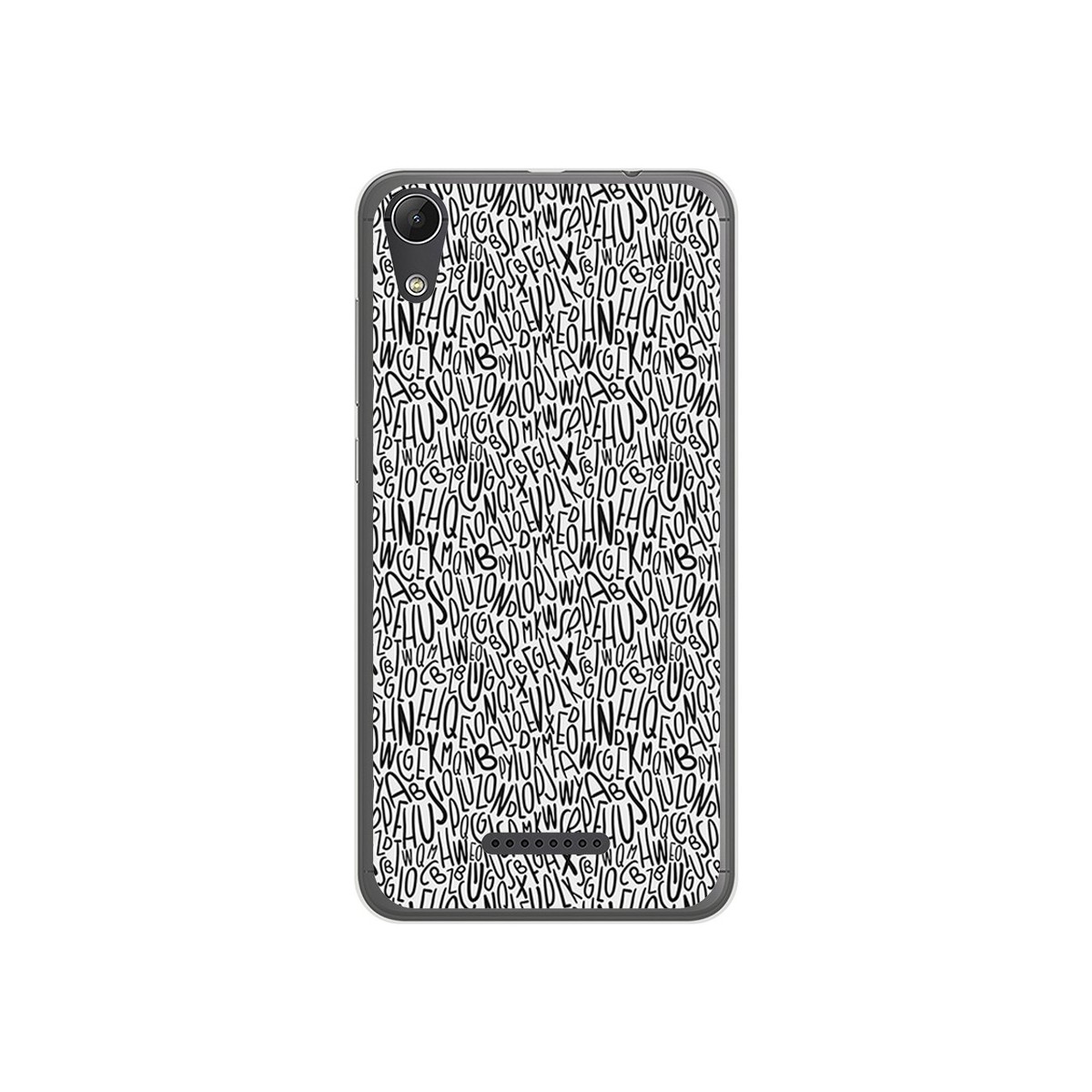 Funda Gel Tpu para Wiko Lenny4 Diseño Letras Dibujos