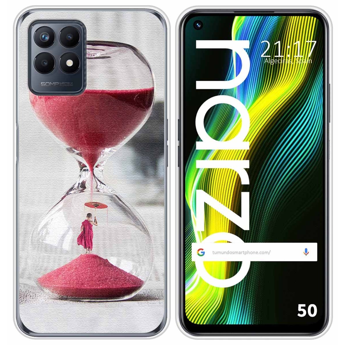 Funda Silicona para Realme Narzo 50 diseño Reloj Dibujos
