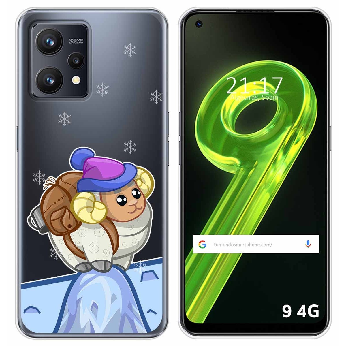Funda Silicona Transparente para Realme 9 4G diseño Cabra Dibujos